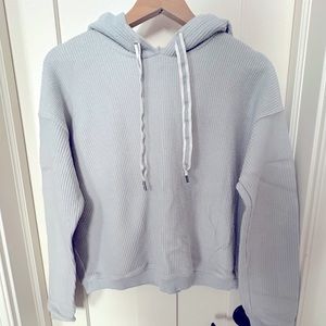Aerie cropped ribbed hoodie, size XS